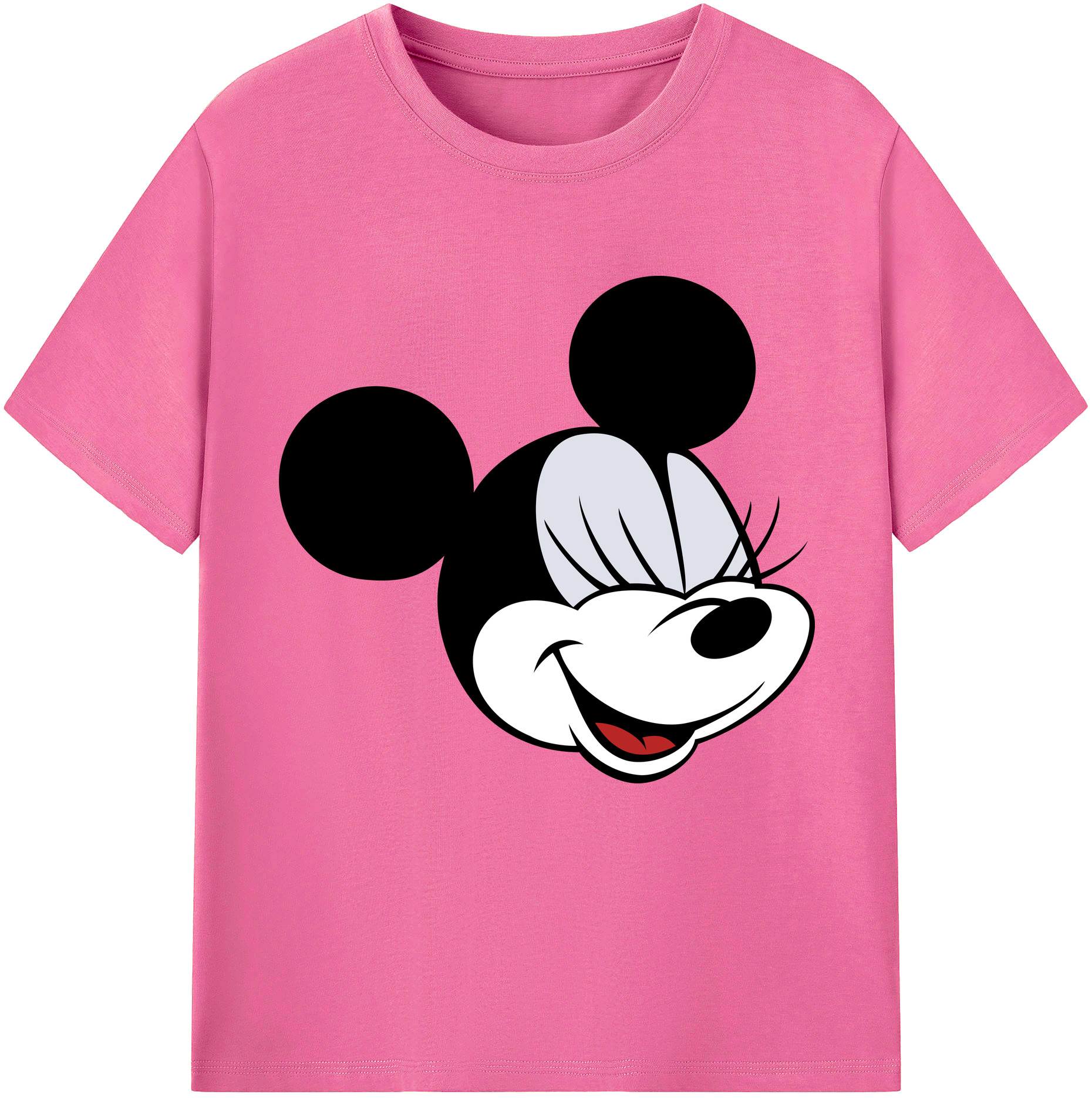 （画像用） ミッキーマウス Mickey Mouse レディースカジュアルプリントTシャツ（綿100％）